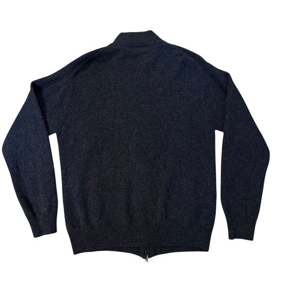 GANT Navy Lambswool Full-Zip Sweater – 2XL Preppy Heritage QuietLuxury - Picture 2 of 7